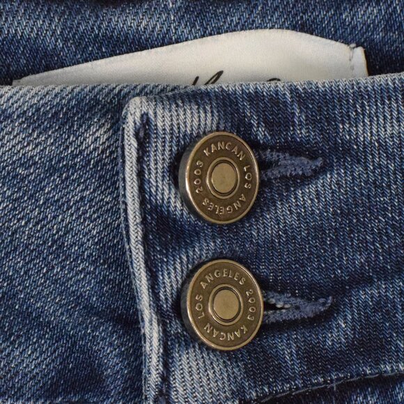 KanCan Cinthia Y2K High Rise Wide Leg Super Flare Medium Wash Denim Jeans  11/29 - Picture 5 of 9